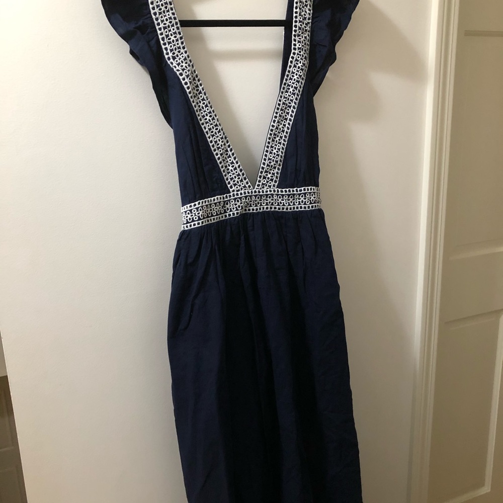 J.Crew navy cover up with flutter sleeves - new!